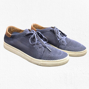 Lucky Brand Luika Blue Knit Low Top Sneakers Lace Up Casual Shoes Size 8.5